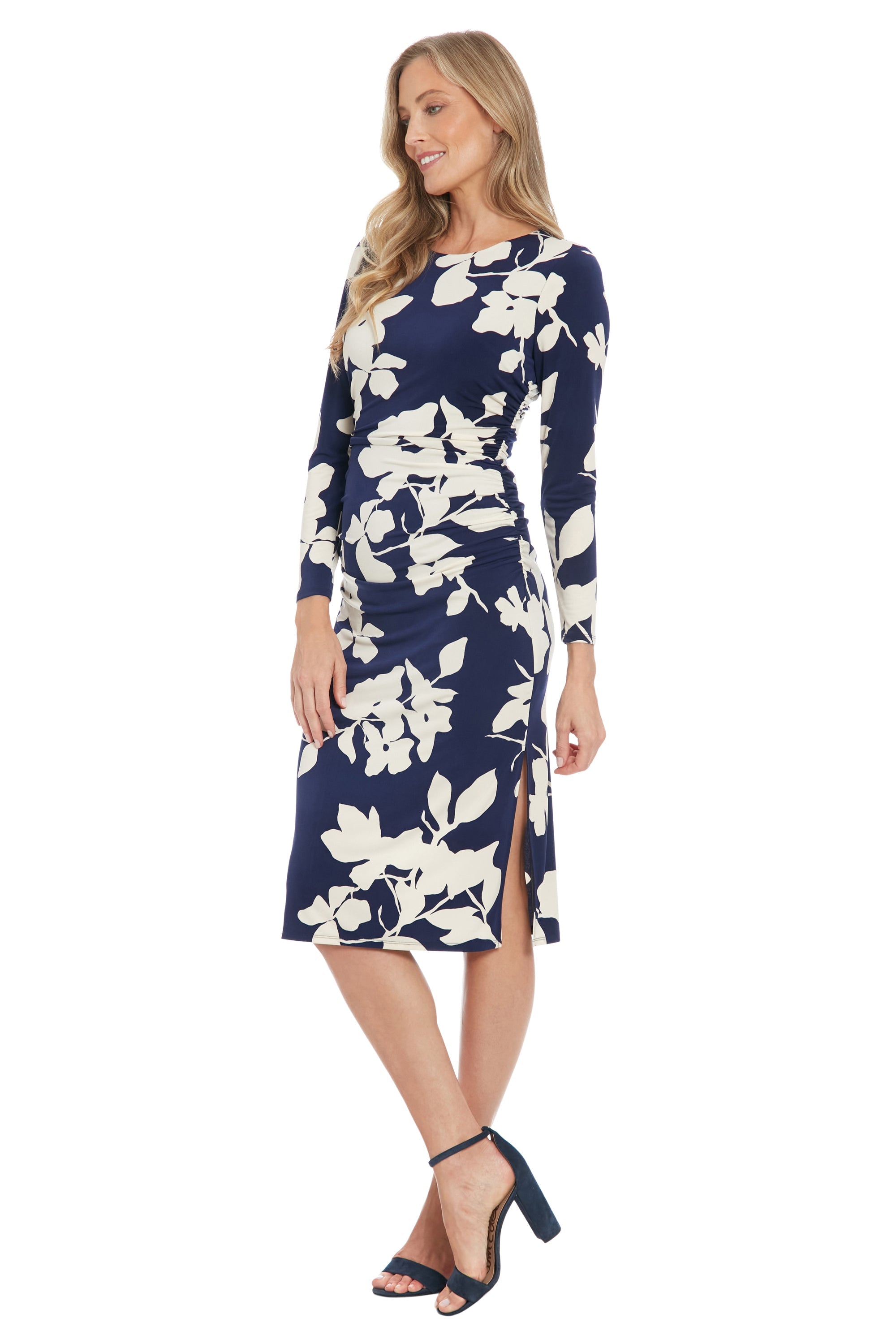 Brielle – Elegant Ruched Midi Dress