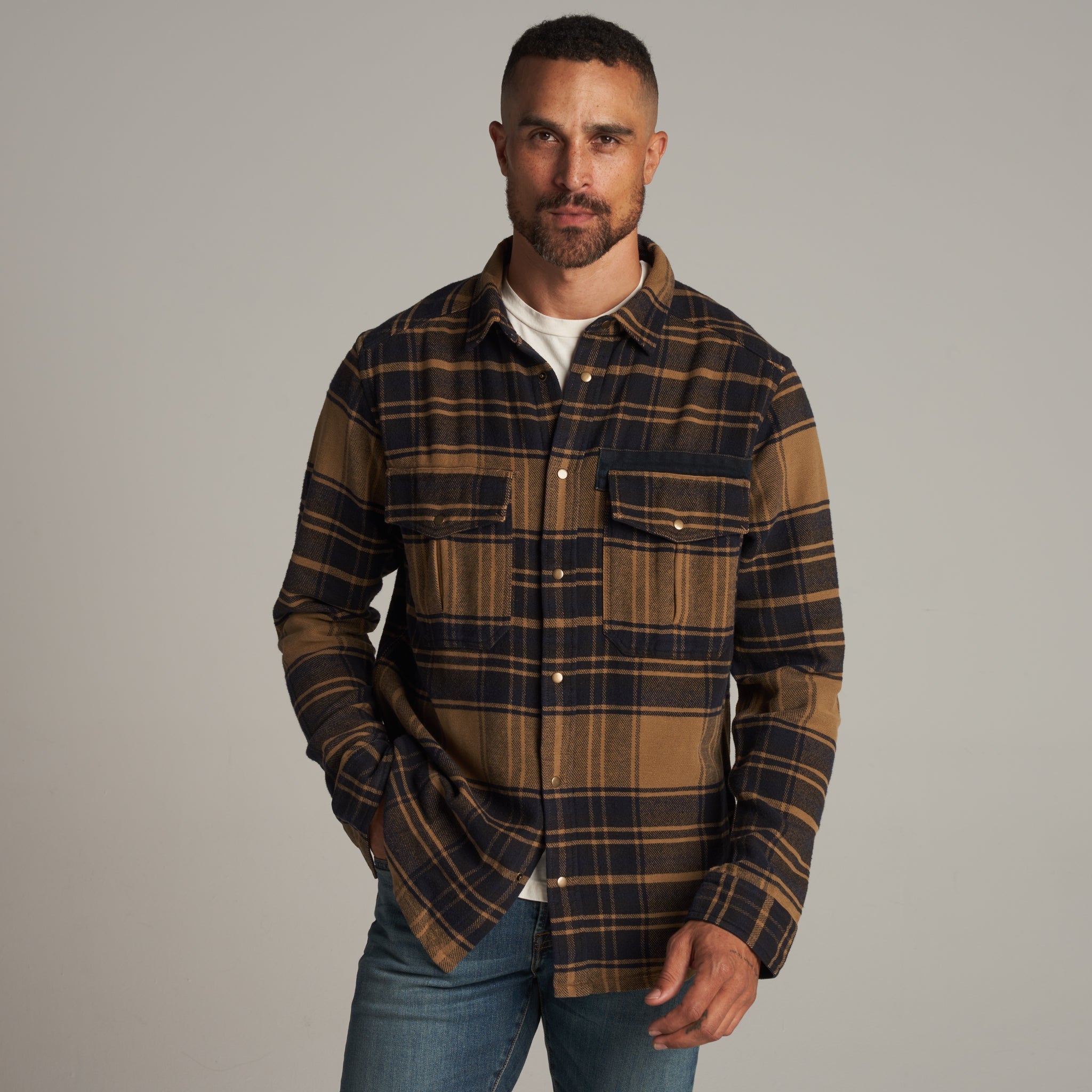 Callum – Heavyweight Flannel Work Shirt Jacket