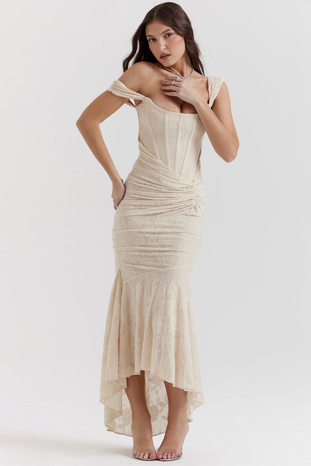 Florinda – Draped Corset Maxi Dress