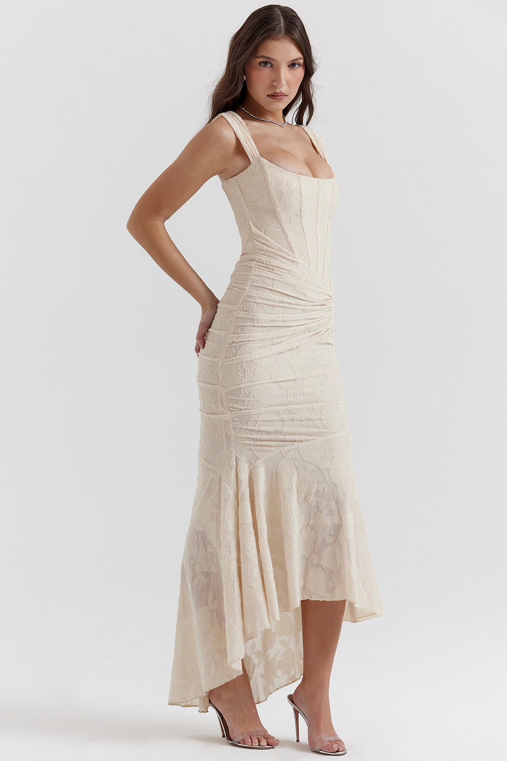 Florinda – Draped Corset Maxi Dress