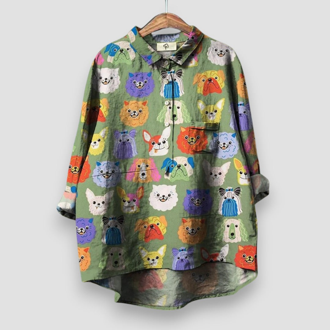CAMILLA | Women's Elegant Shirt with Artistic Print