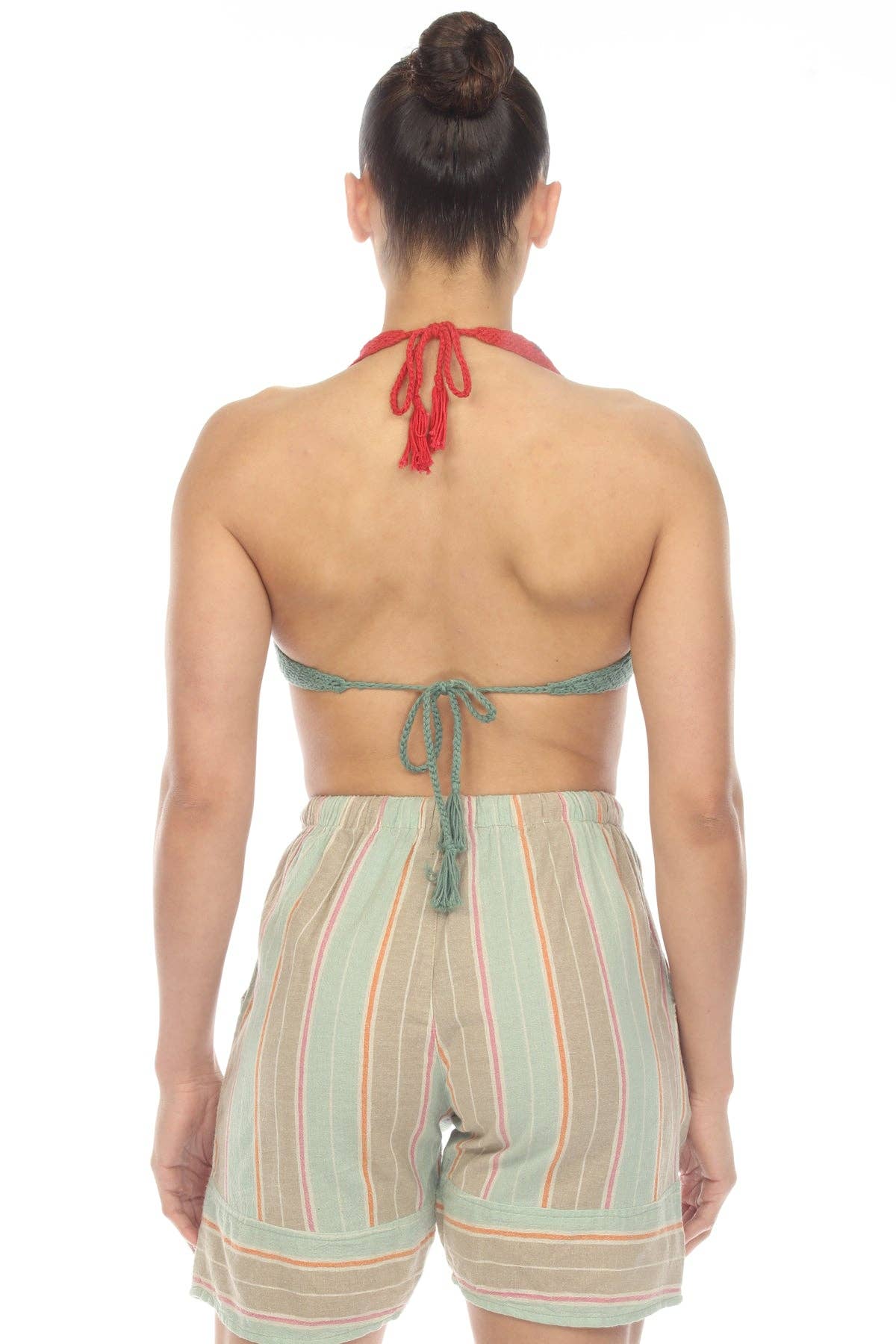 Emily – Rainbow Curved Yoke Crochet Top