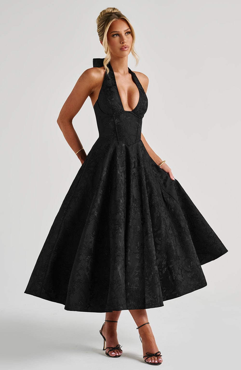 Paolina – Vintage Bow Halter Dress