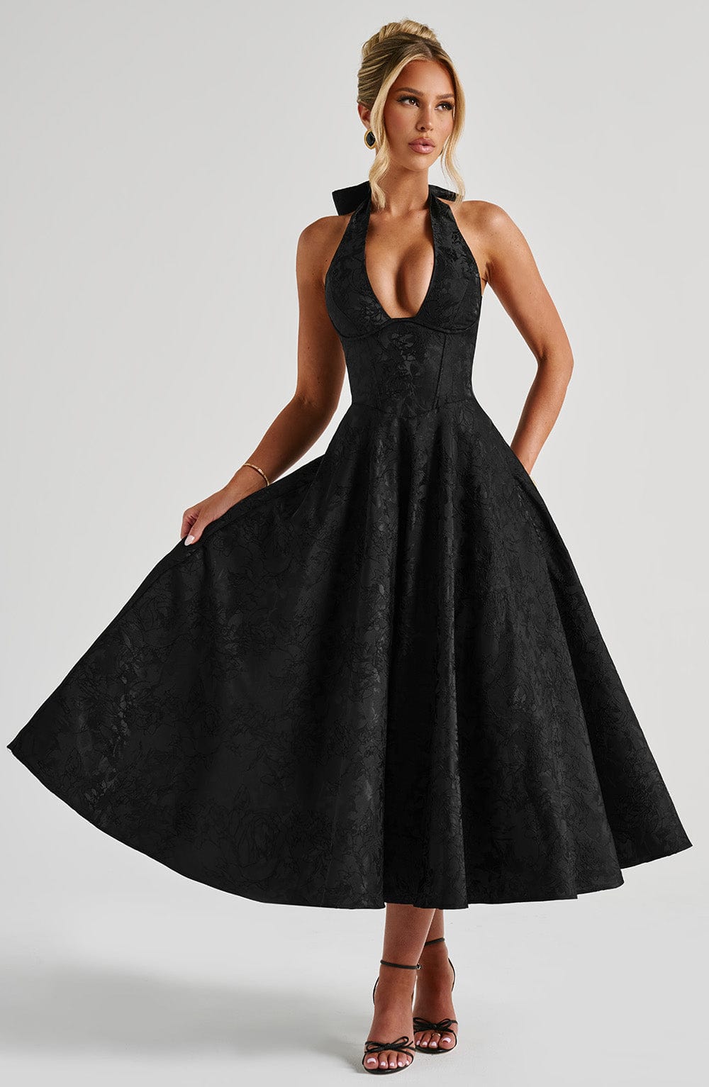 Paolina – Vintage Bow Halter Dress