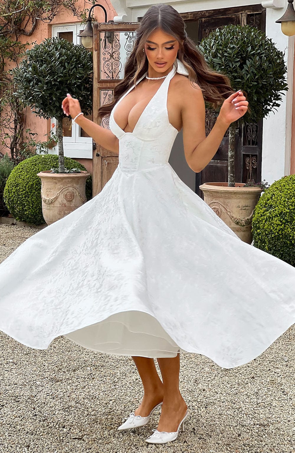 Paolina – Vintage Bow Halter Dress