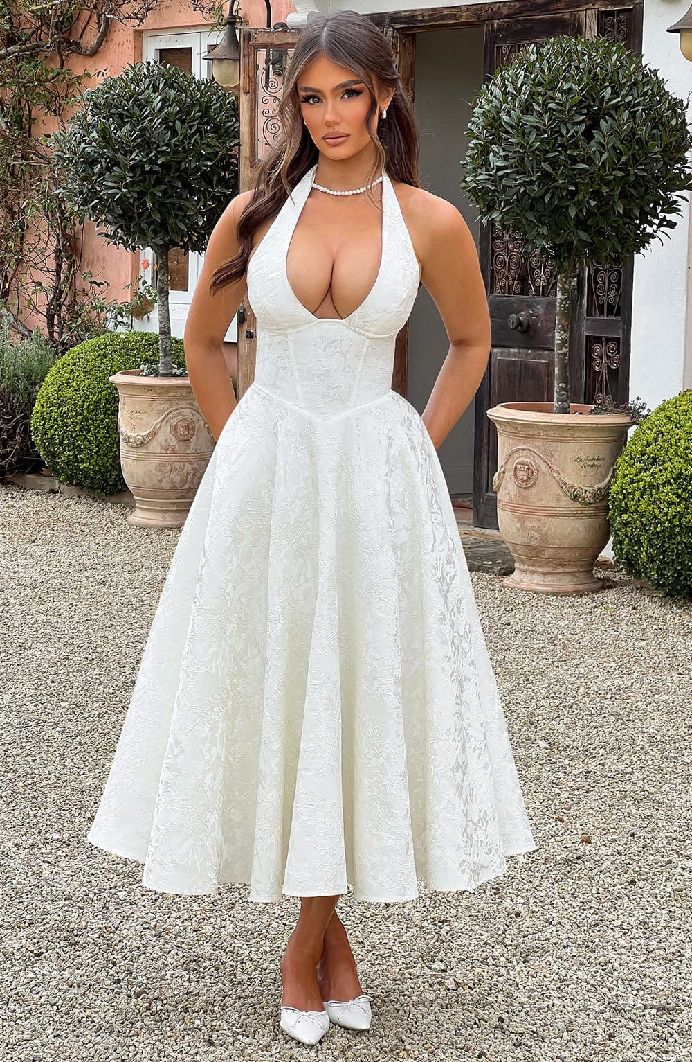 Paolina – Vintage Bow Halter Dress