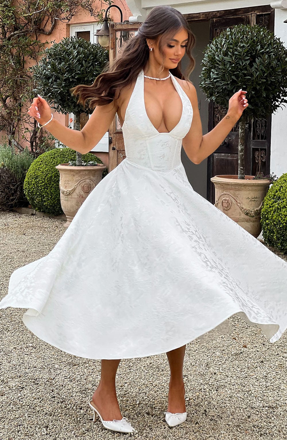 Paolina – Vintage Bow Halter Dress
