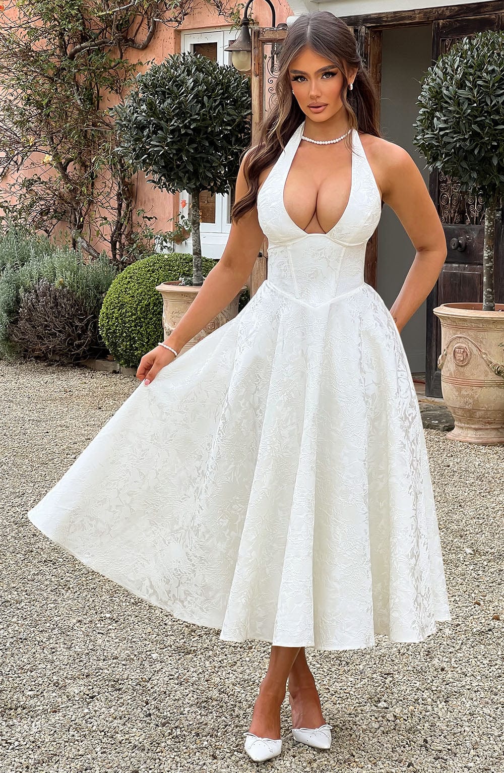 Paolina – Vintage Bow Halter Dress
