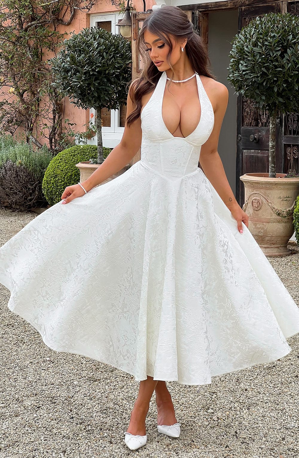 Paolina – Vintage Bow Halter Dress