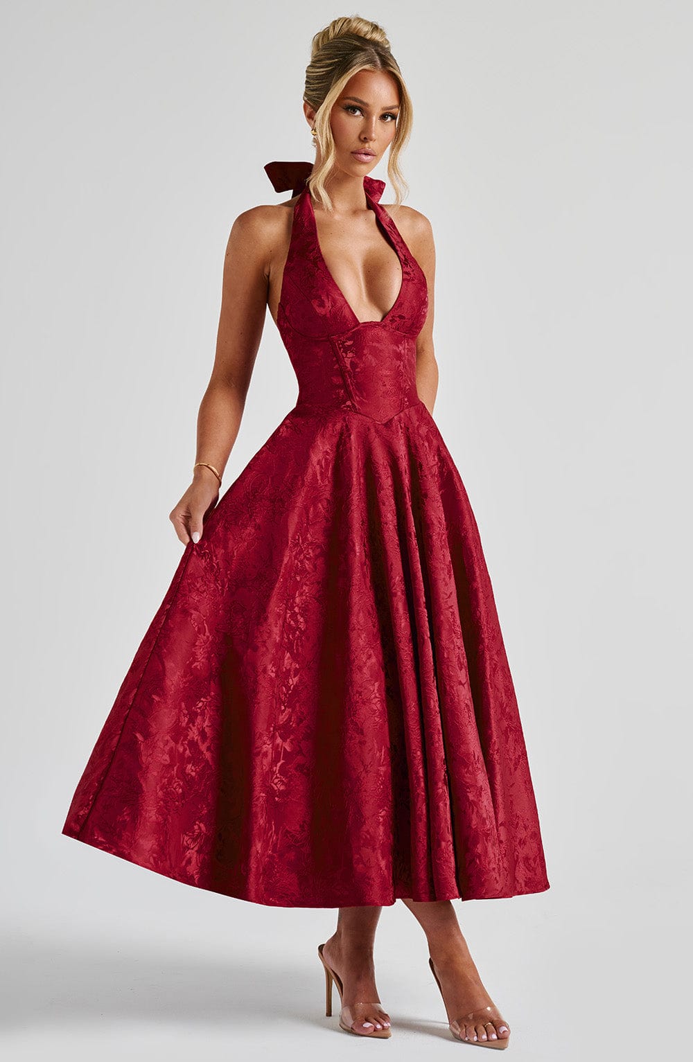 Paolina – Vintage Bow Halter Dress
