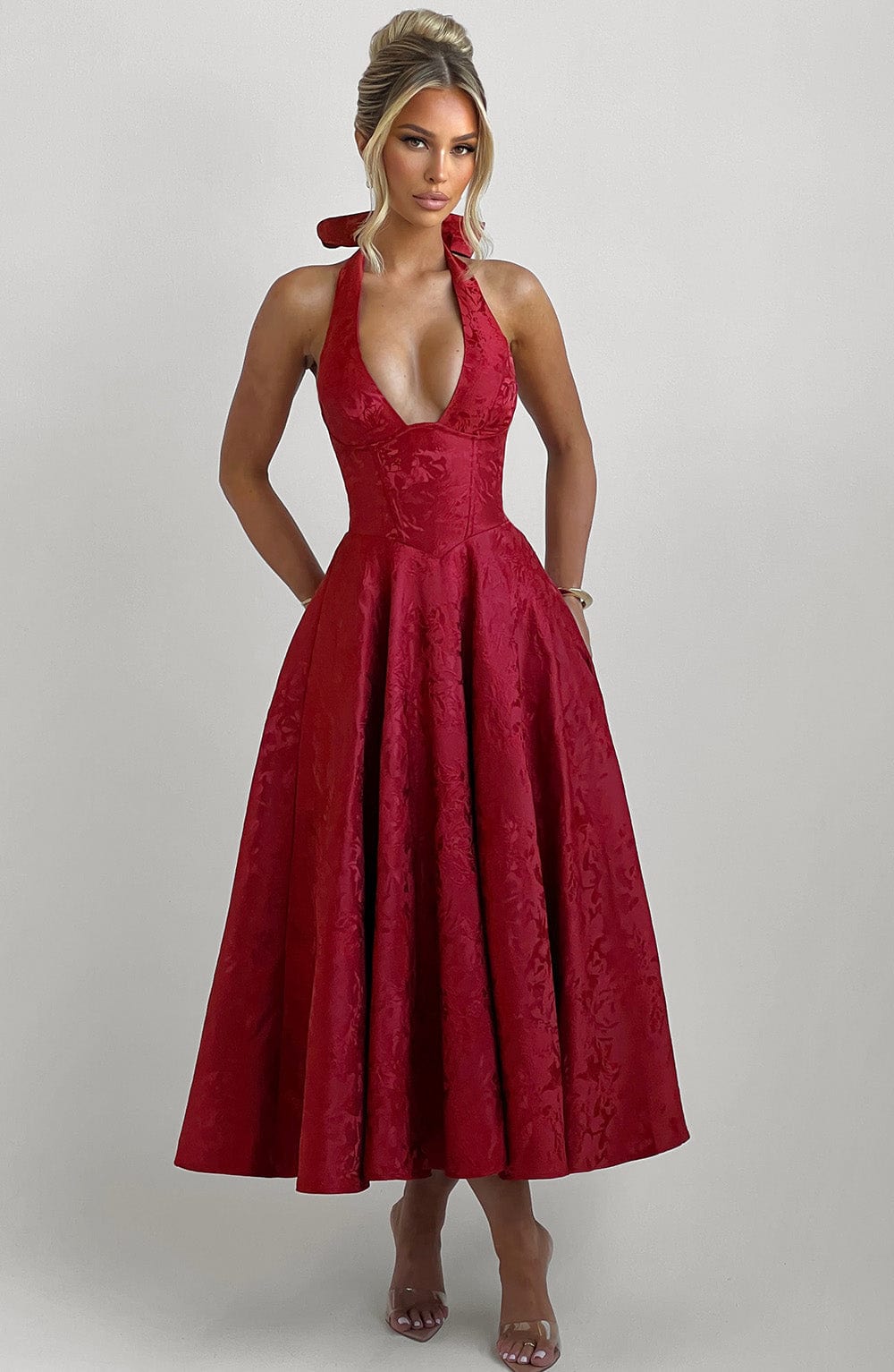 Paolina – Vintage Bow Halter Dress