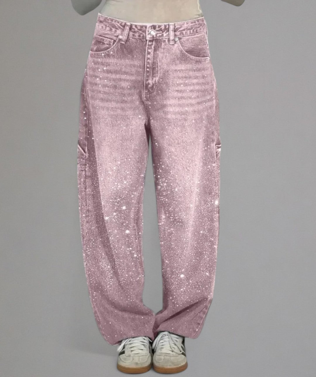 Lola – Glitter Wide-Leg High-Waisted Trousers