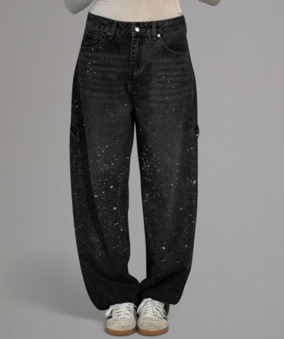Lola – Glitter Wide-Leg High-Waisted Trousers