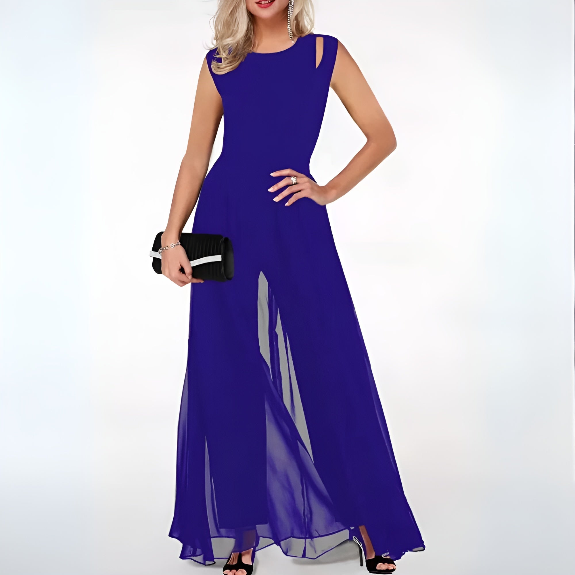 Mildrid – Sheer Panel Maxi Dress