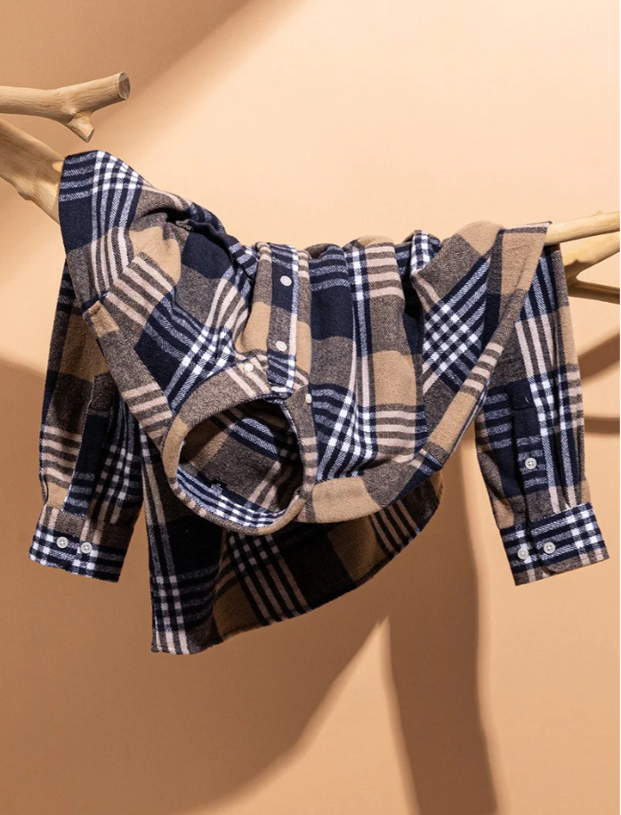 Jackson Vale - Long Sleeve Cotton Plaid Shirt