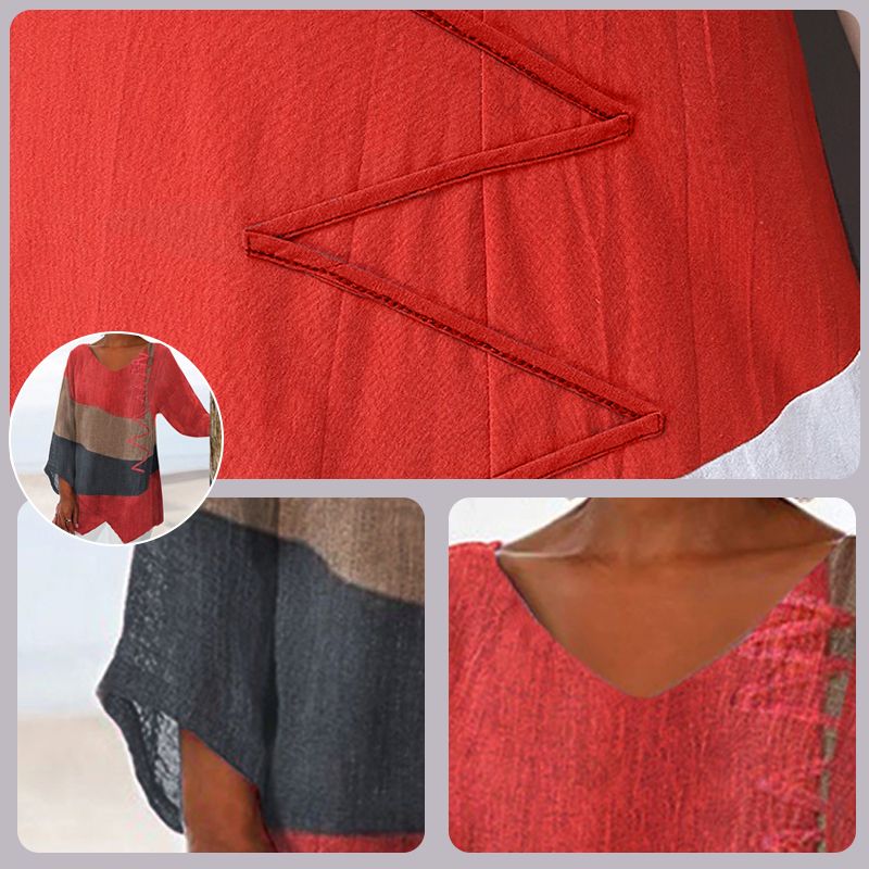 Emily – Elegant Lightweight Printed V-Neck Blouse