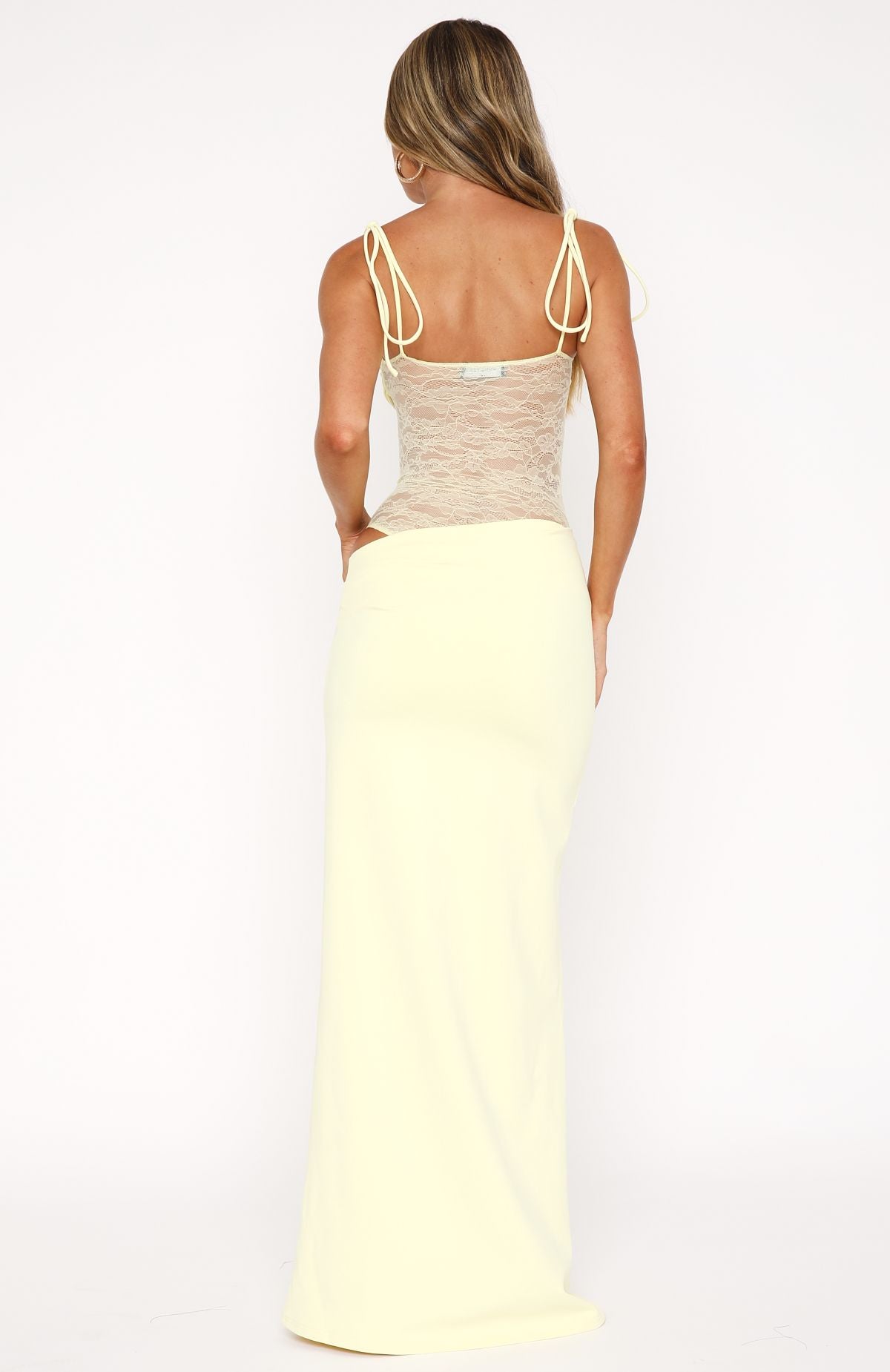 Emilia – Lace Corset Tie-Strap Gown