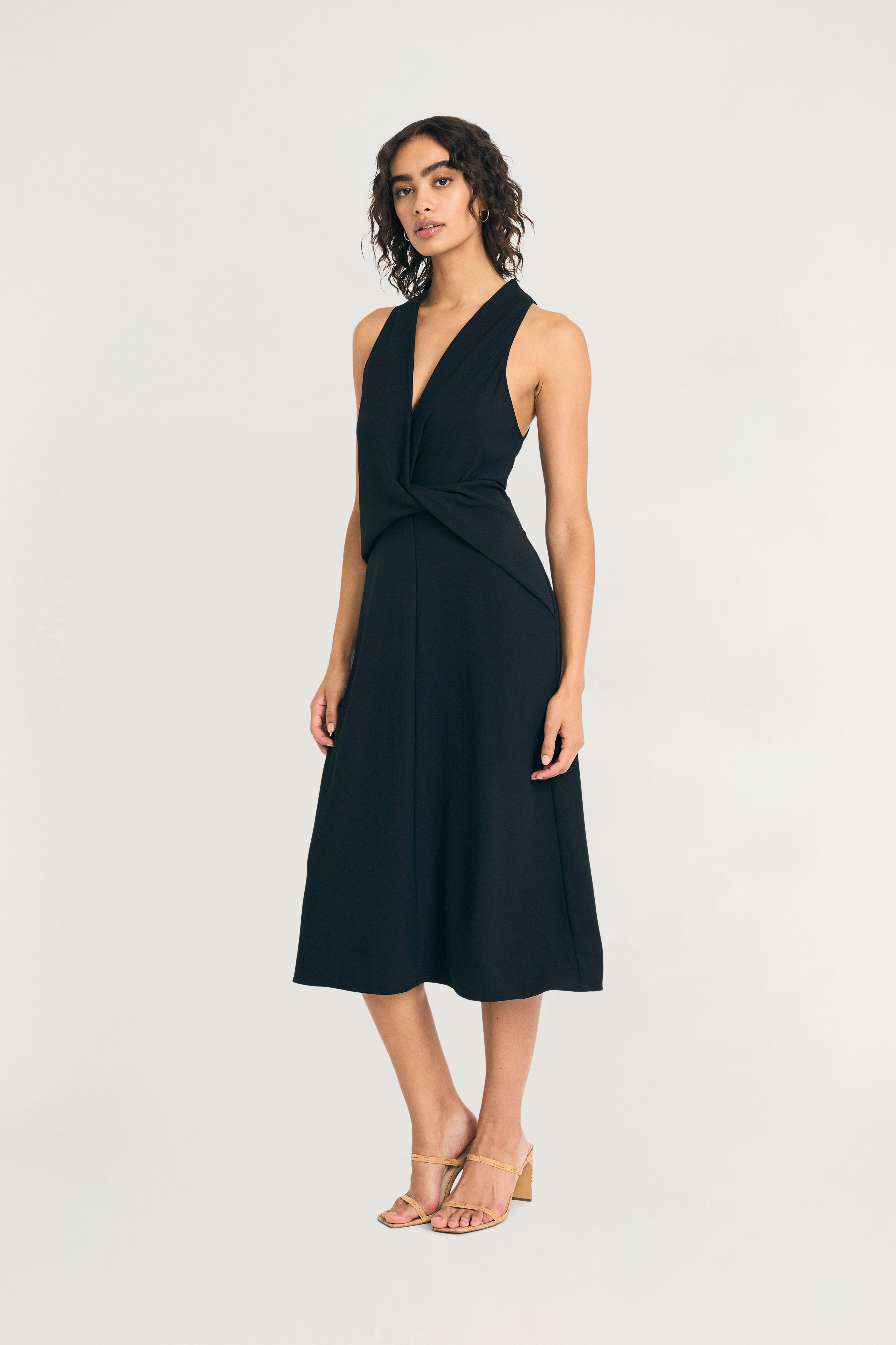 Charlotte – Draped Wrap Midi Dress
