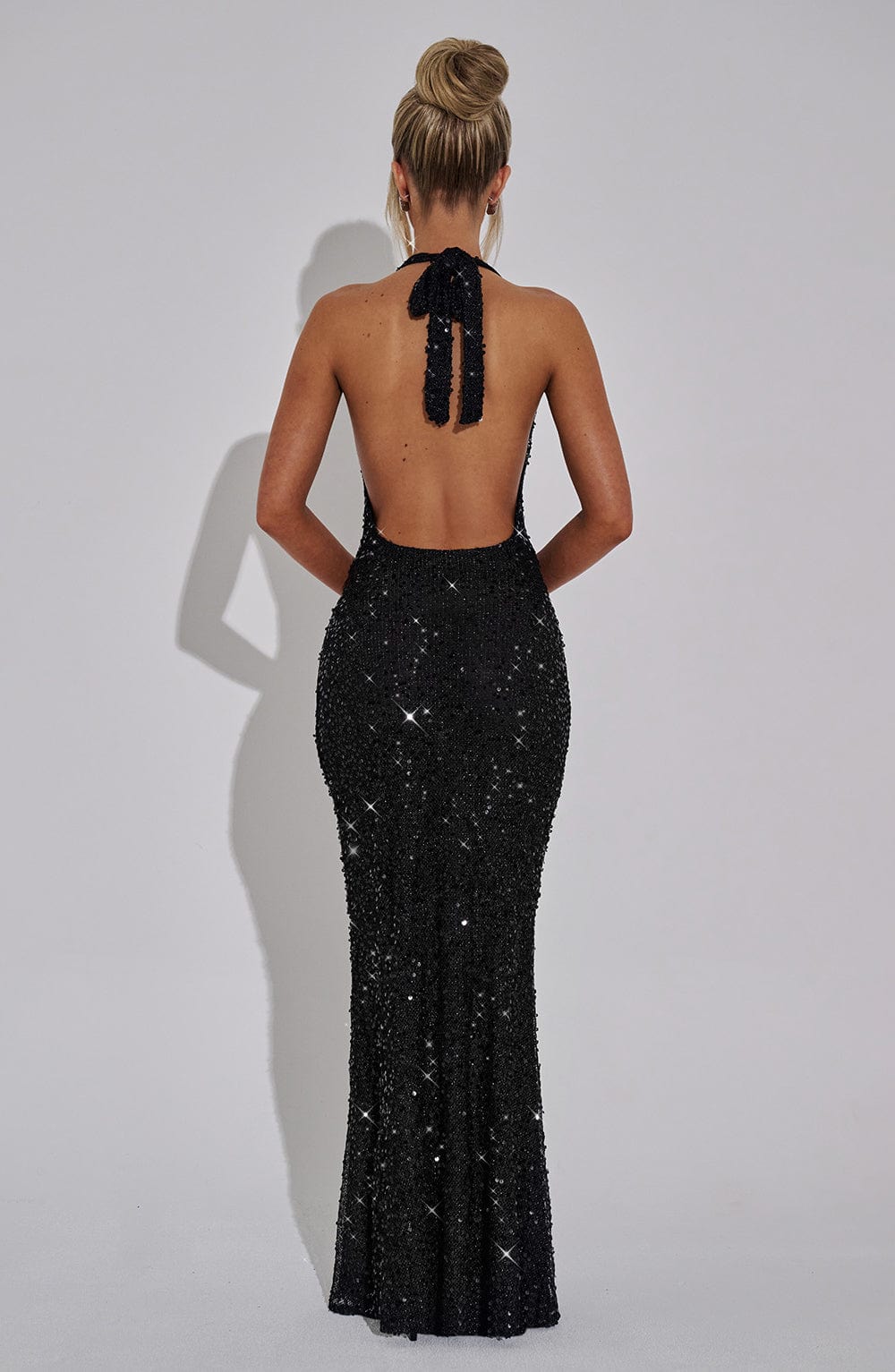 Letizia – Backless Sequin Halter Gown