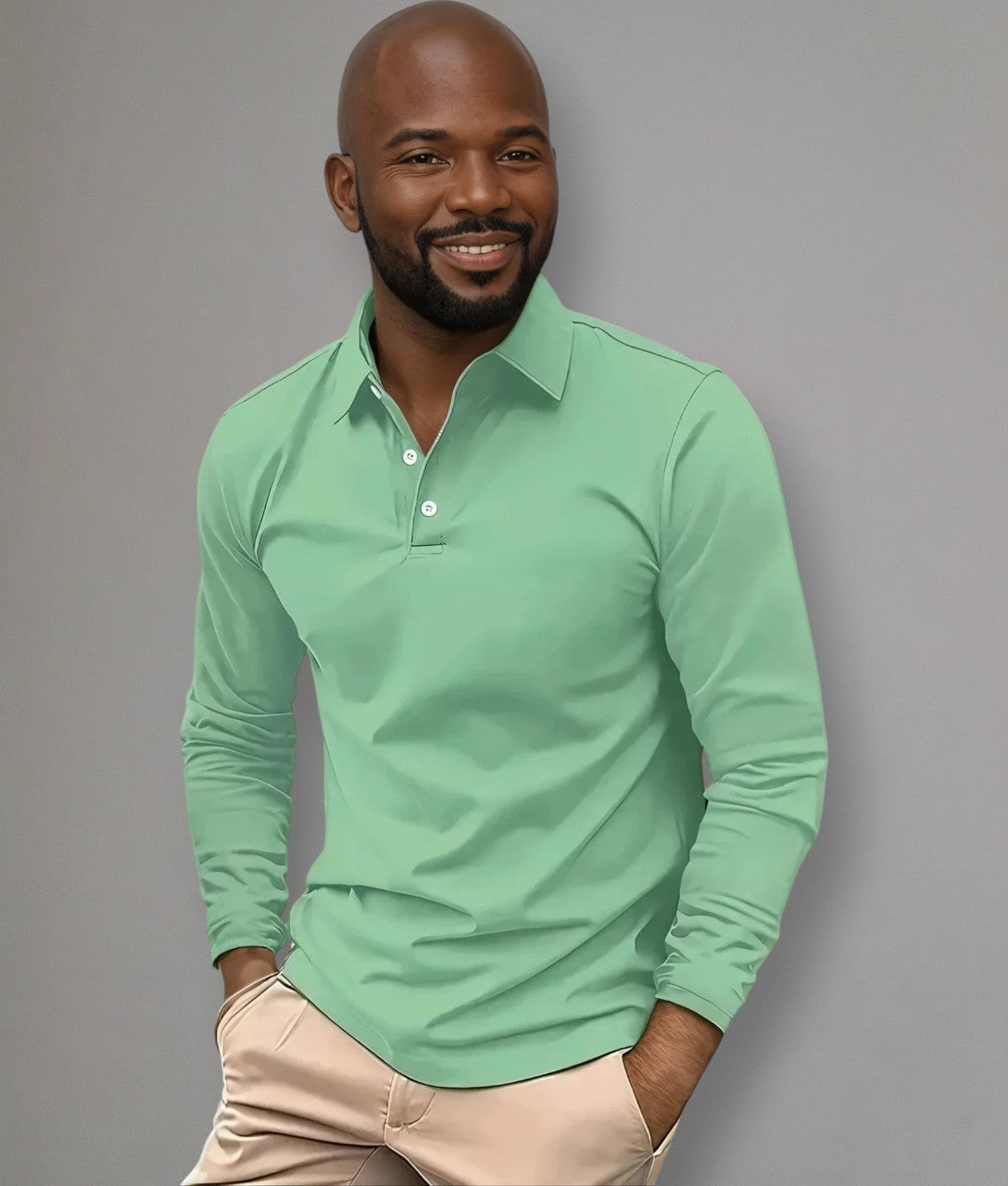 Luca – Long Sleeve Slim Fit Polo Shirt