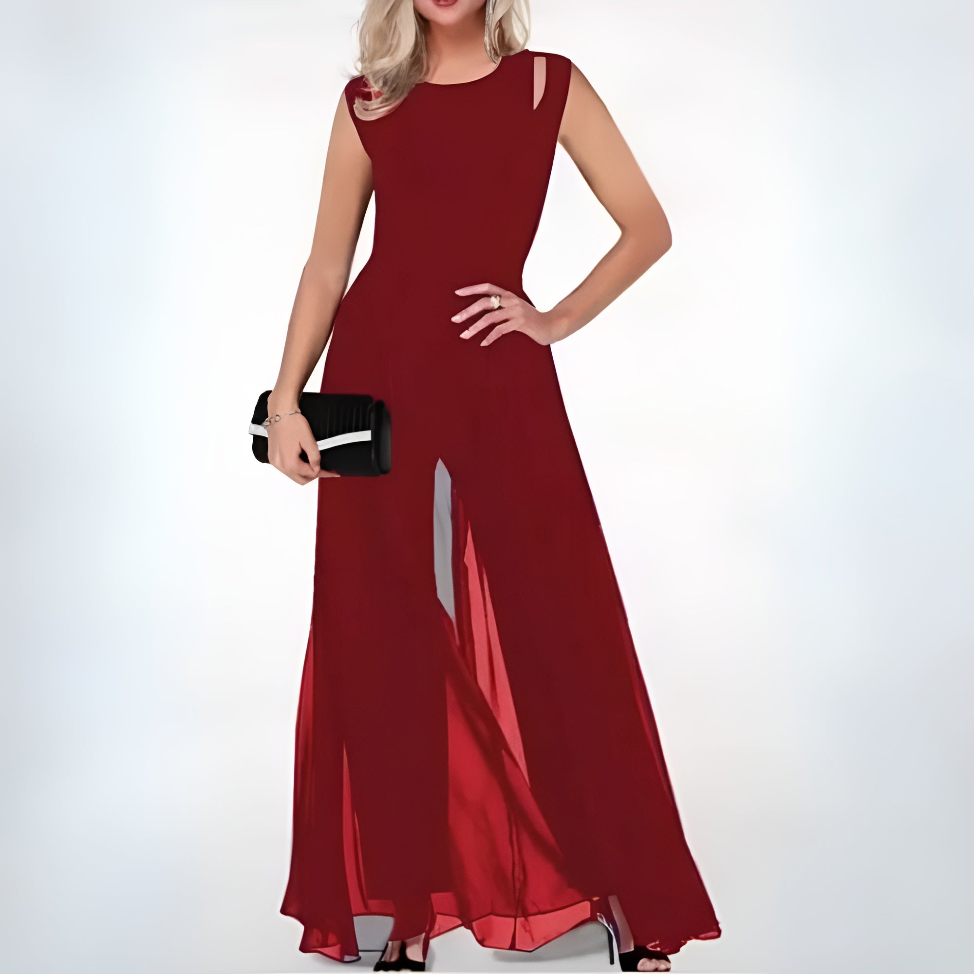 Mildrid – Sheer Panel Maxi Dress