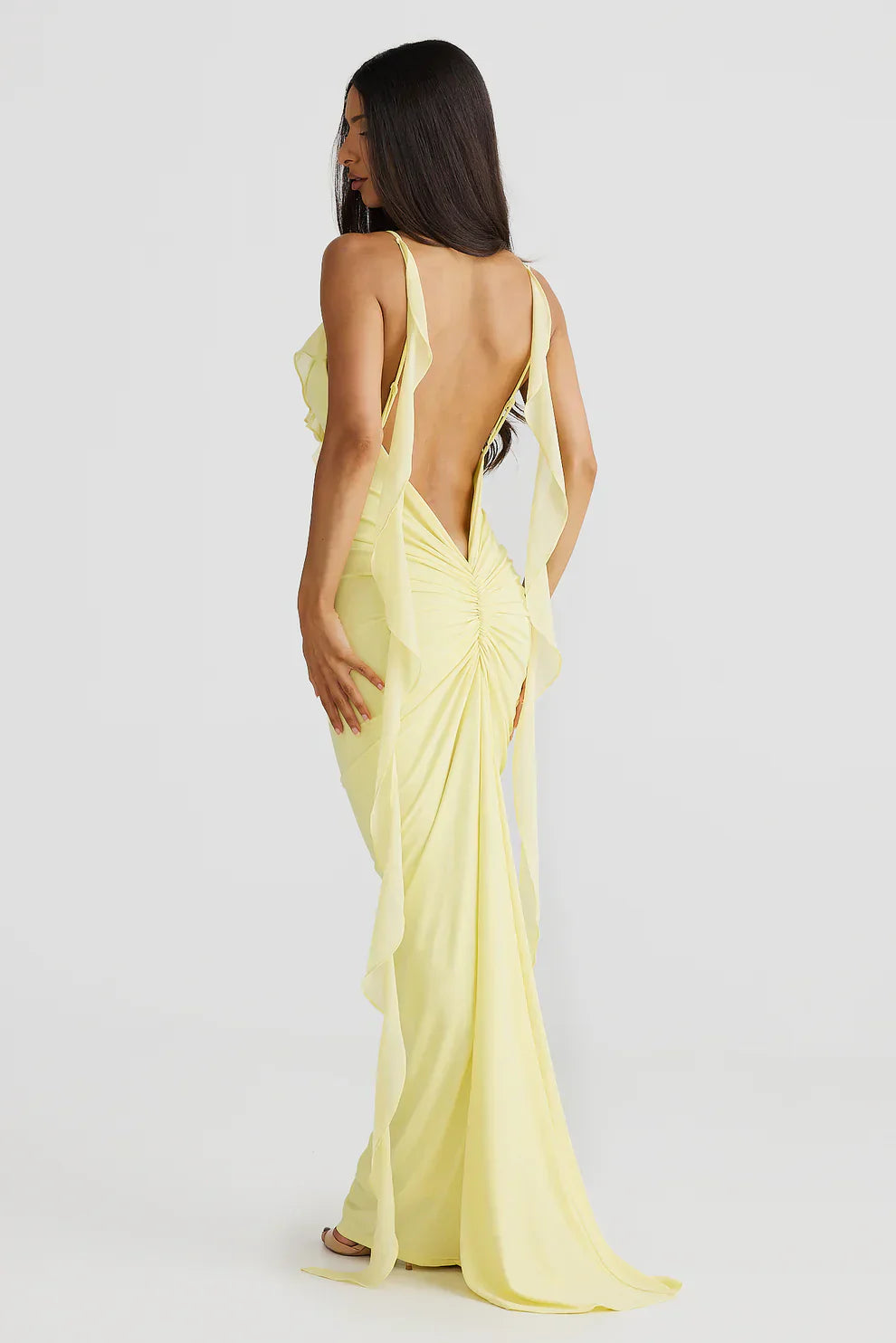 Rosalia – Ruched Mermaid Ruffle Gown