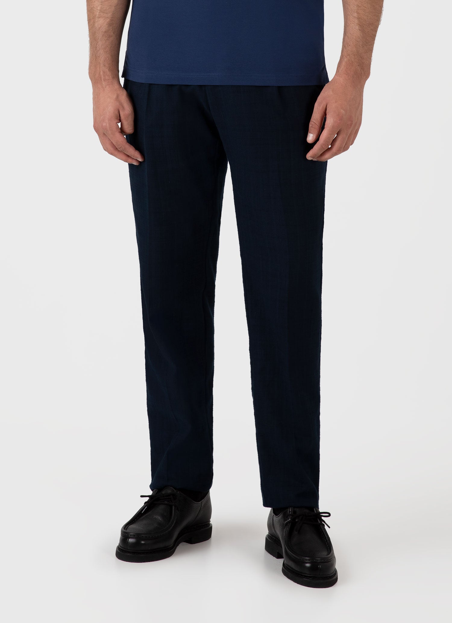 Charlie - Men's Cotton Raffia Pleat Trouser