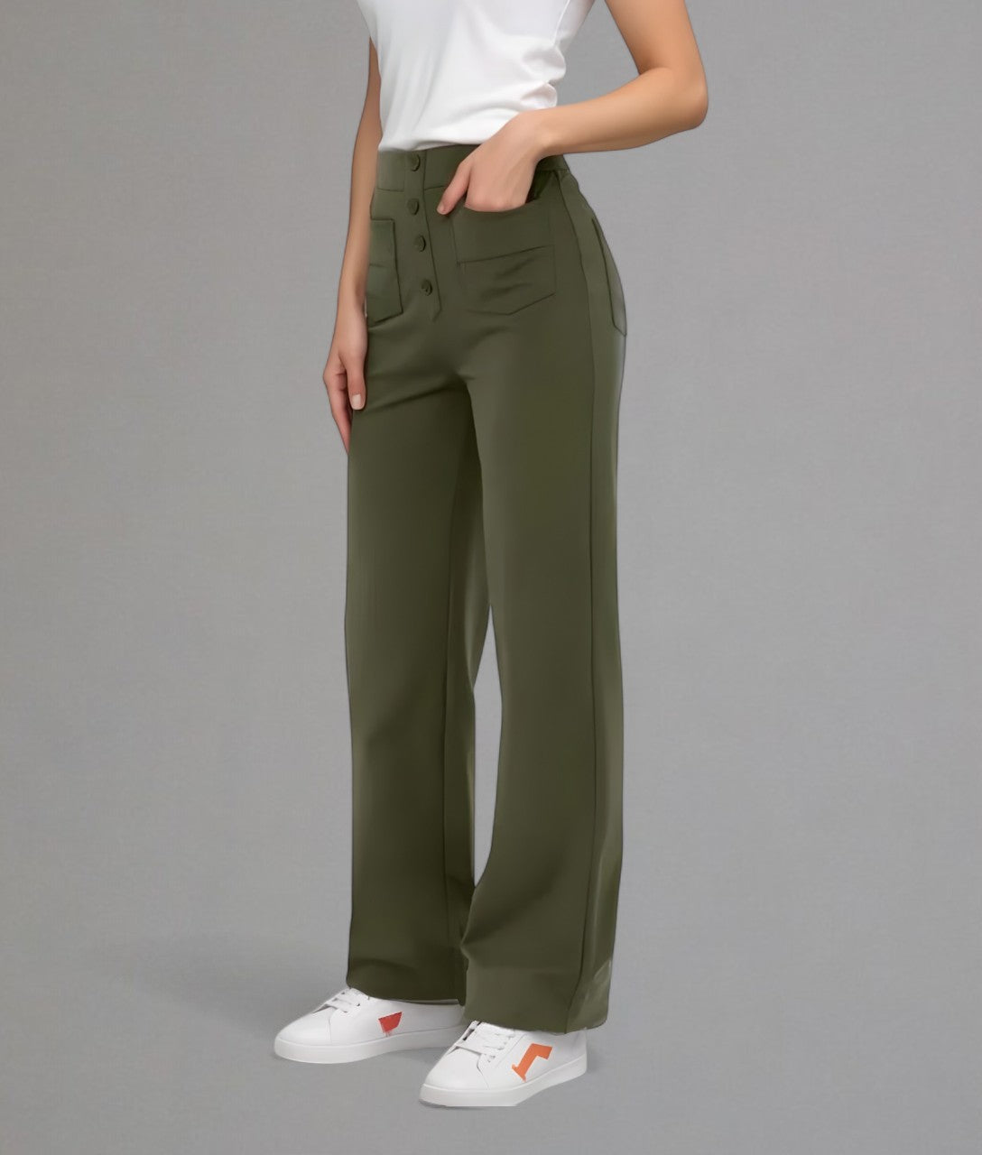 Omnia – Flattering High-Waist Trousers for Effortless Elegance