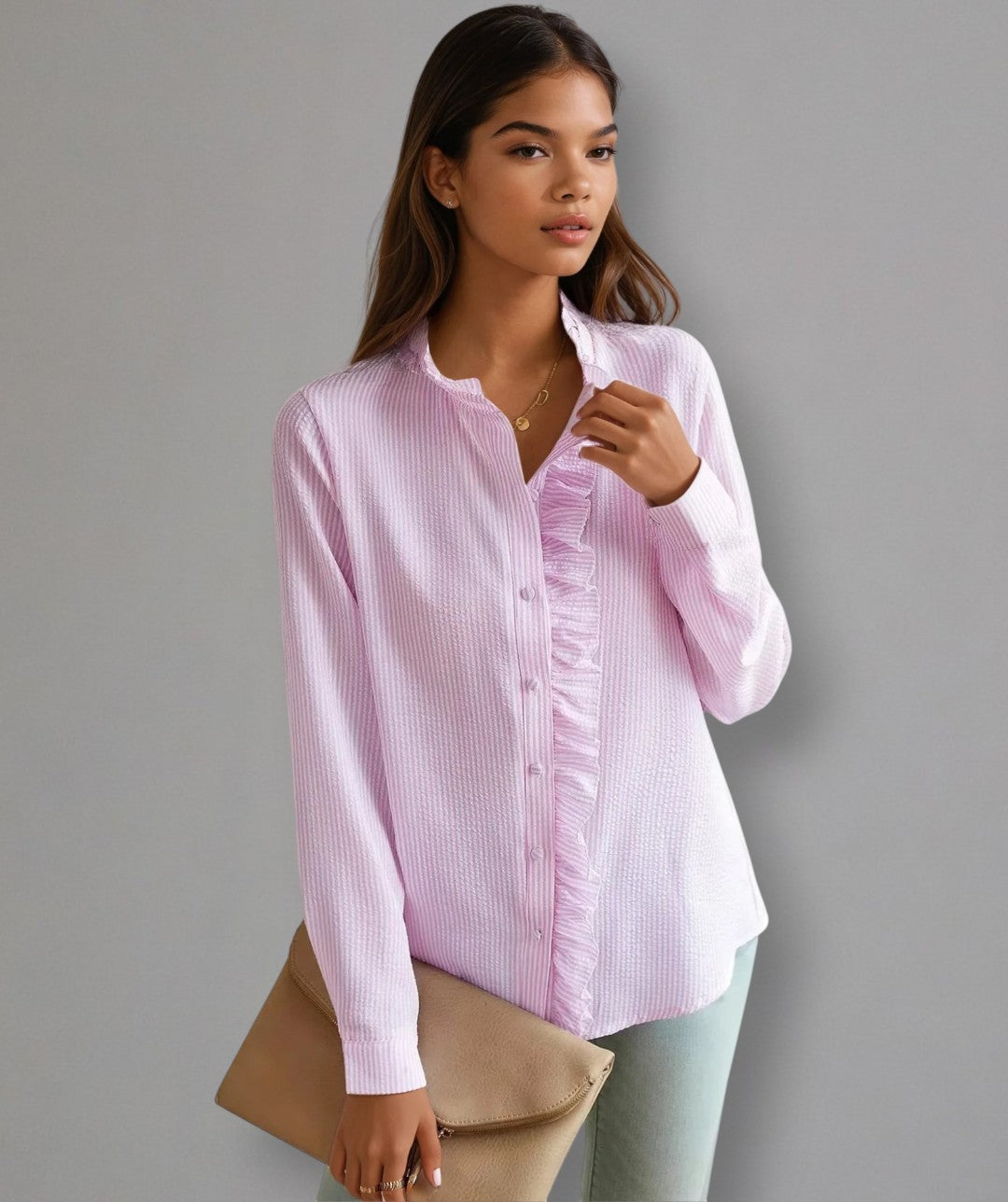 Clara – Pleated Blouse with Elegant Finish