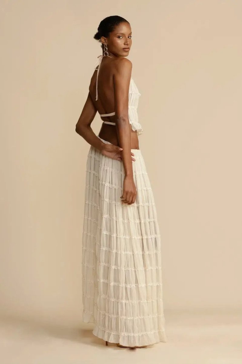 Backless pleated set