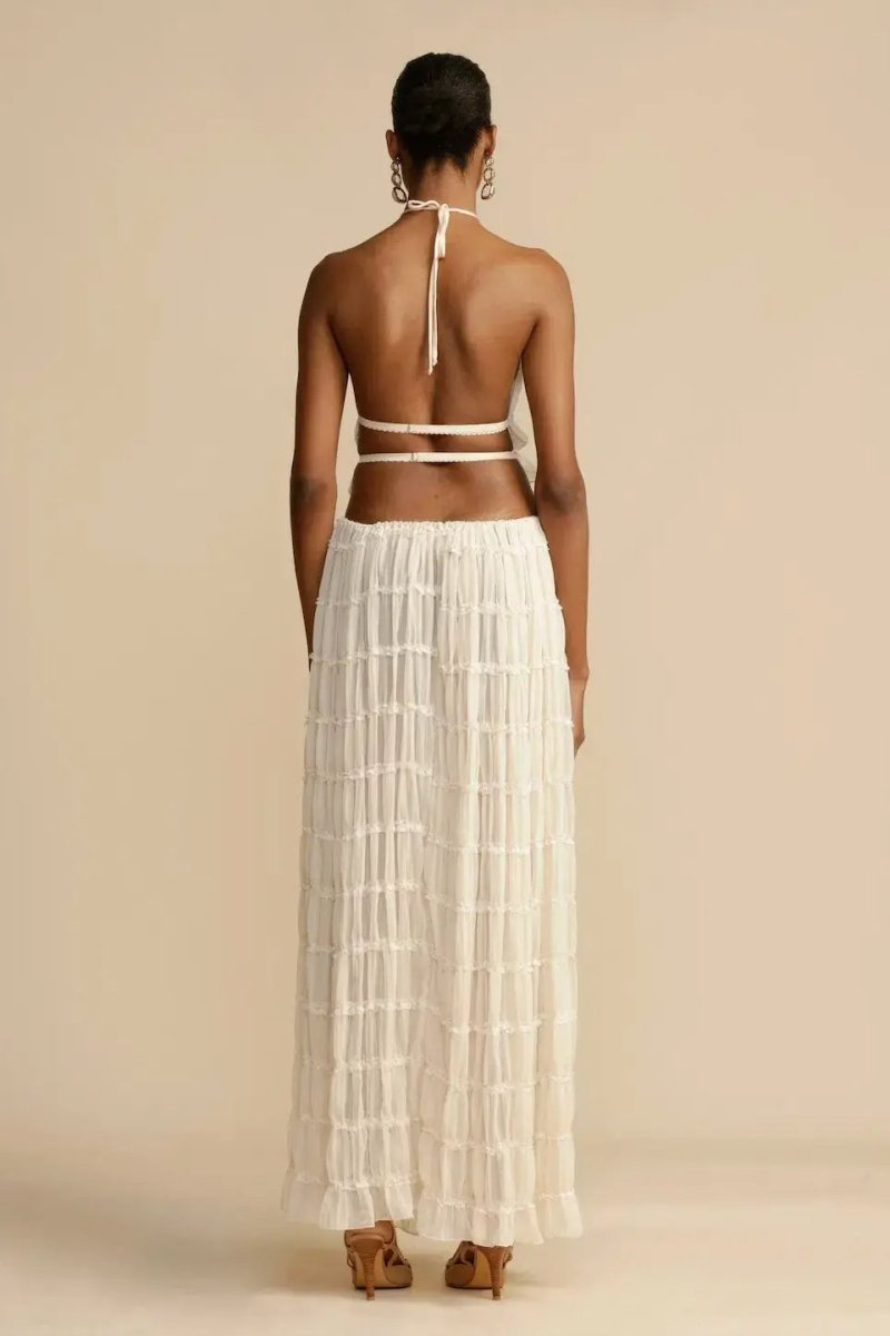 Backless pleated set