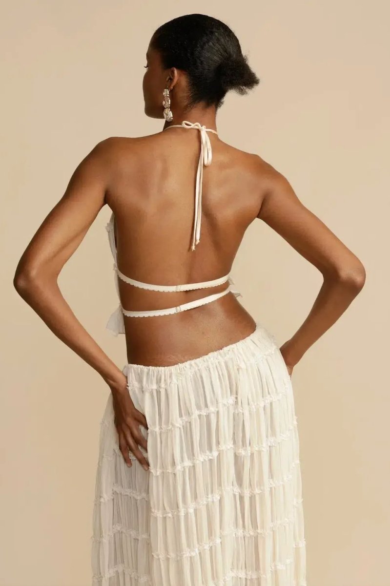 Backless pleated set