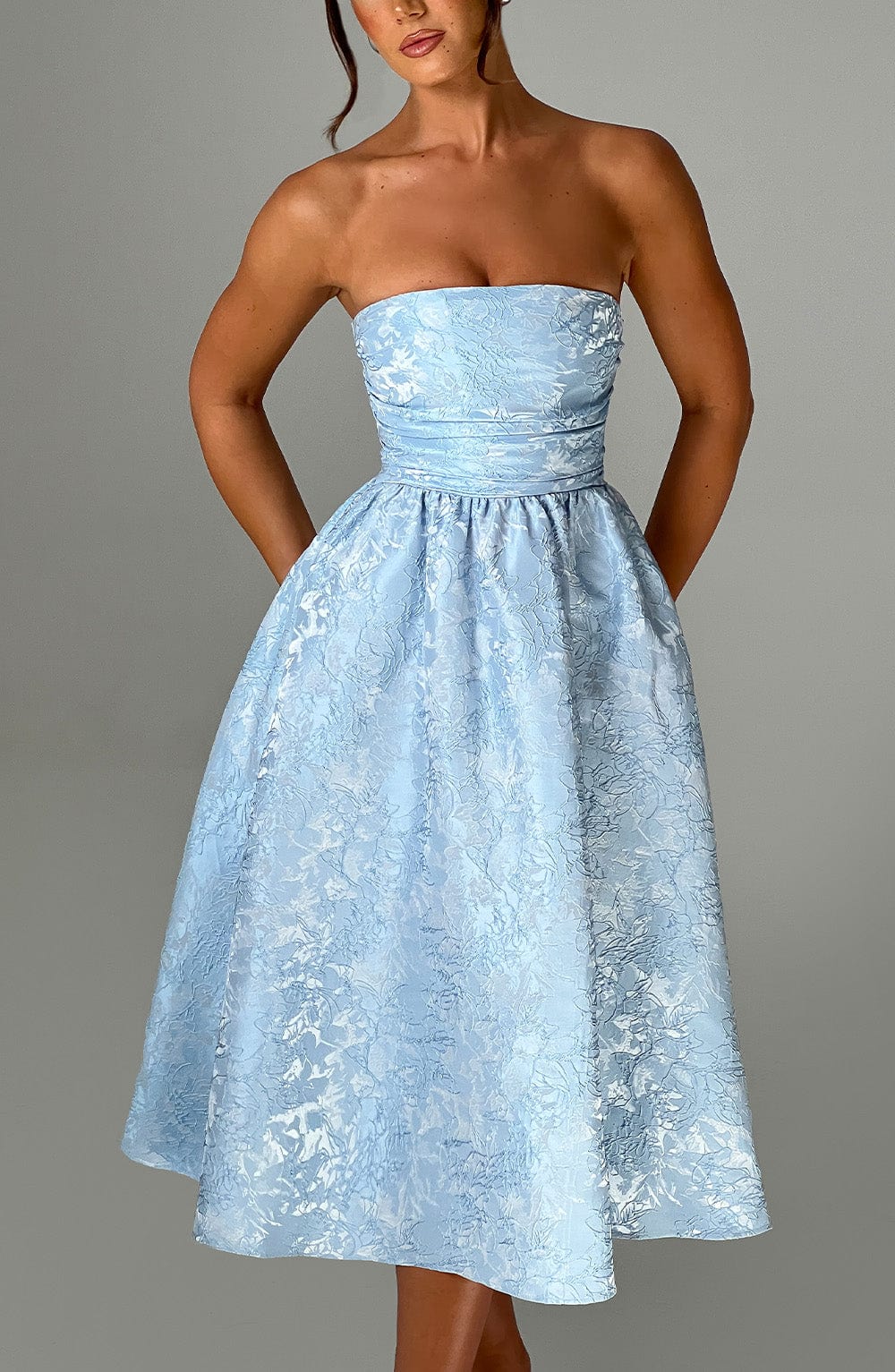 Floriana – Jacquard Strapless Corset Dress
