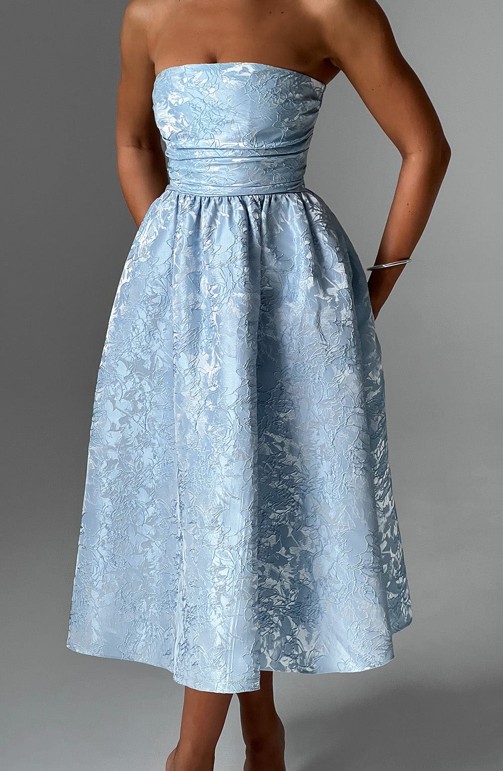 Floriana – Jacquard Strapless Corset Dress