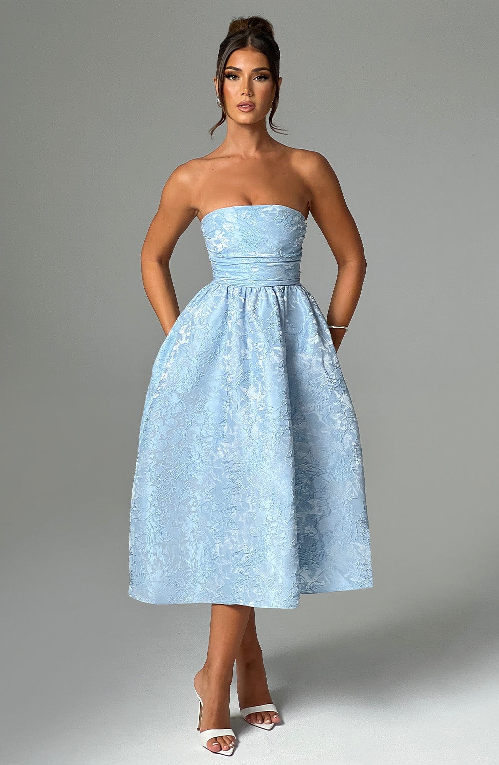 Floriana – Jacquard Strapless Corset Dress