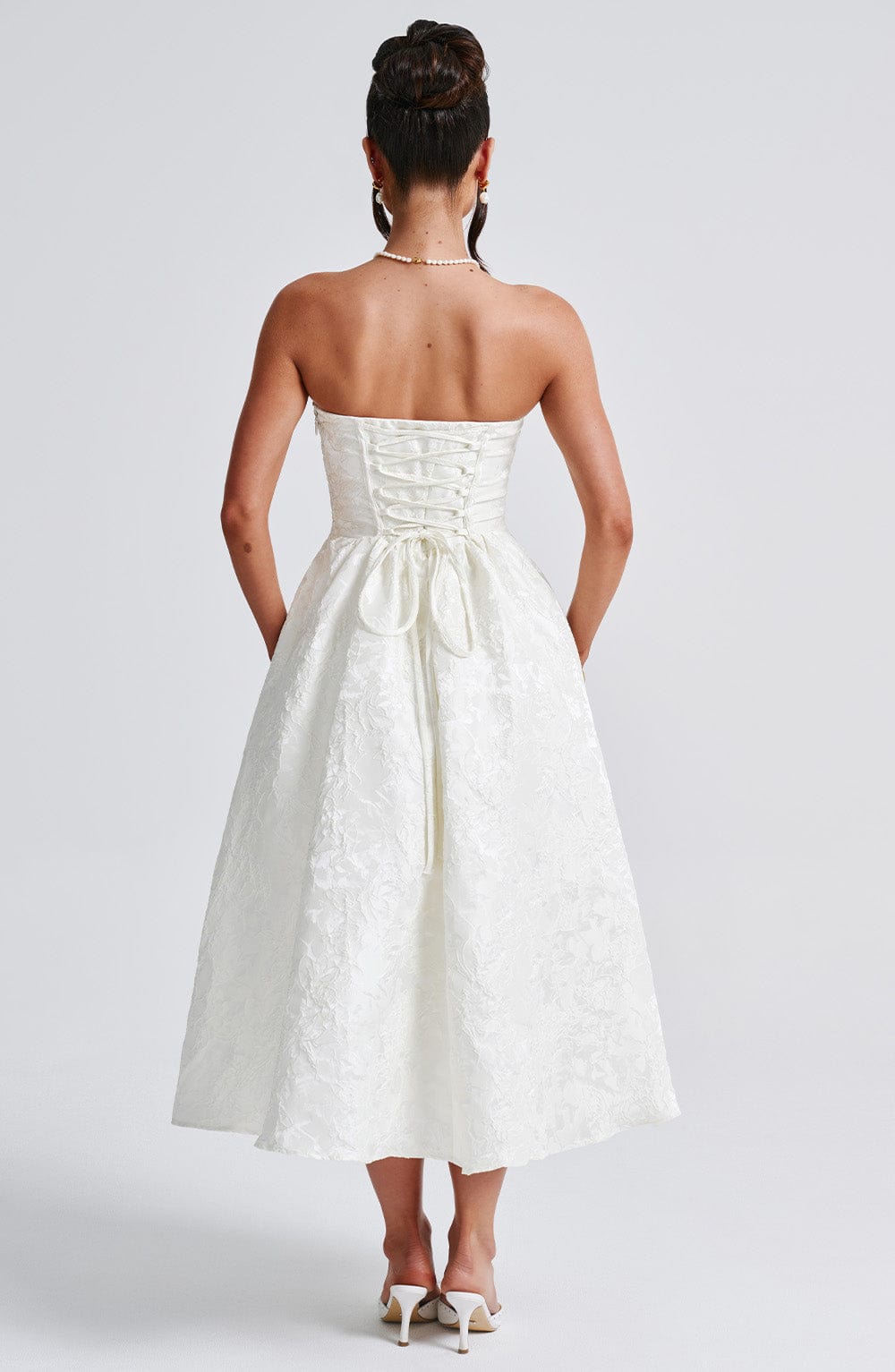Floriana – Jacquard Strapless Corset Dress