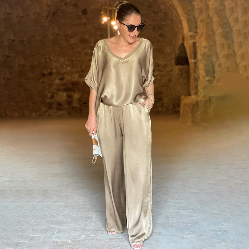 Glossy Two-piece Set