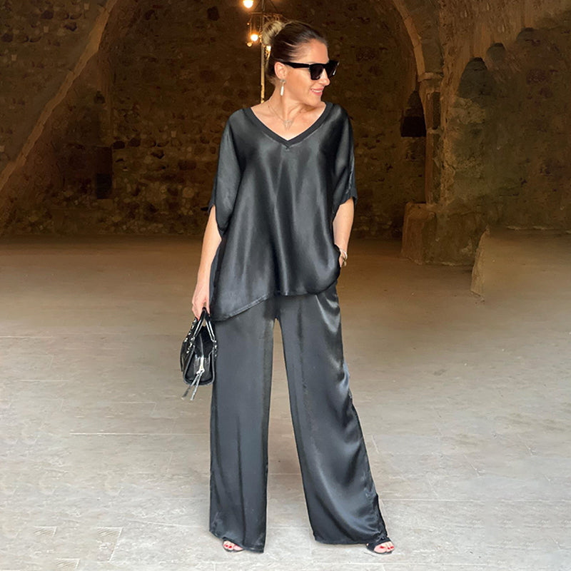 Glossy Two-piece Set