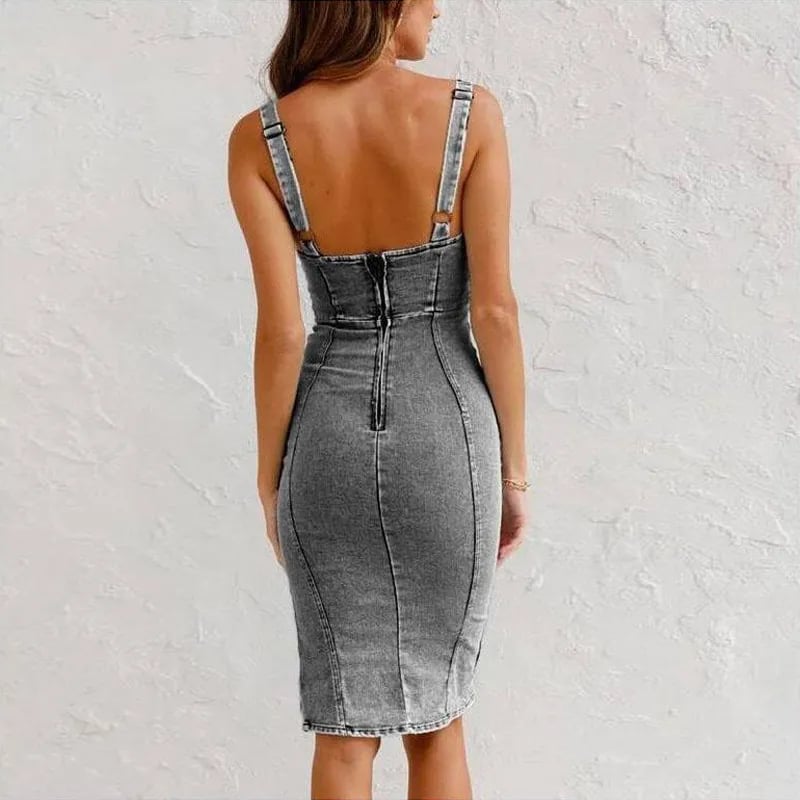 Chloe – Denim Bodycon Dress