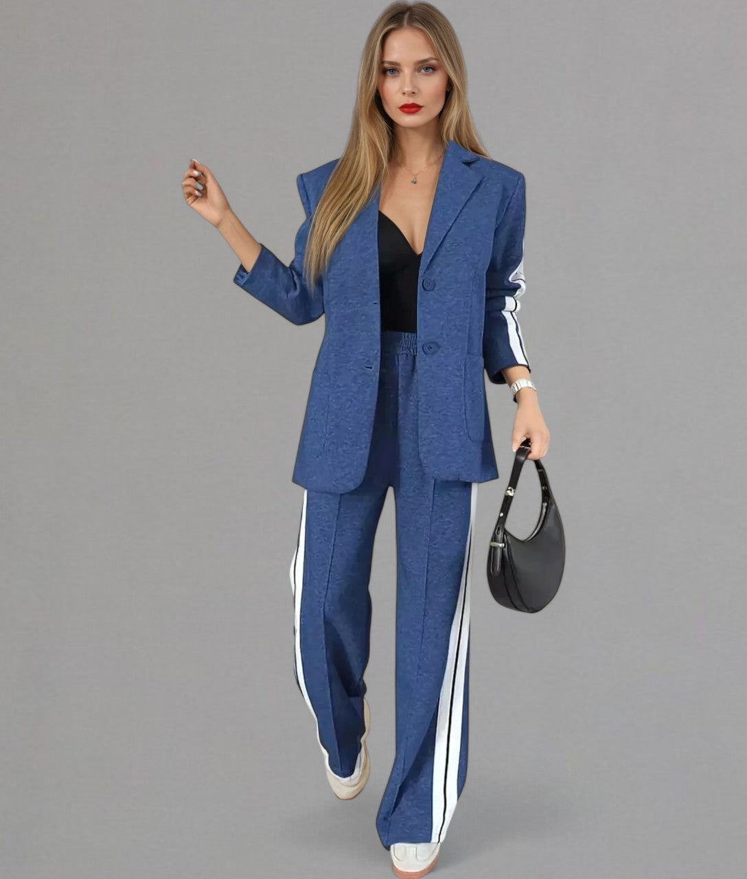 Verano – Two-Piece Striped Blazer Set for Women