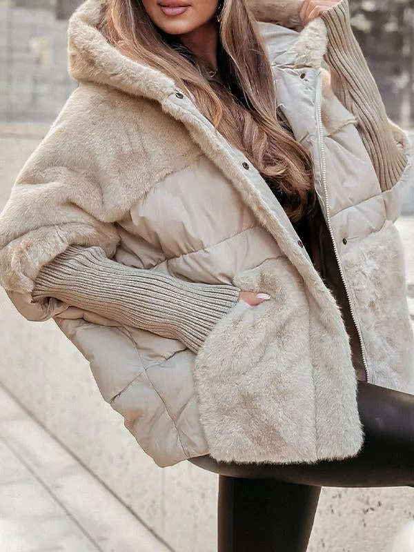 Bomber jacket with hood
