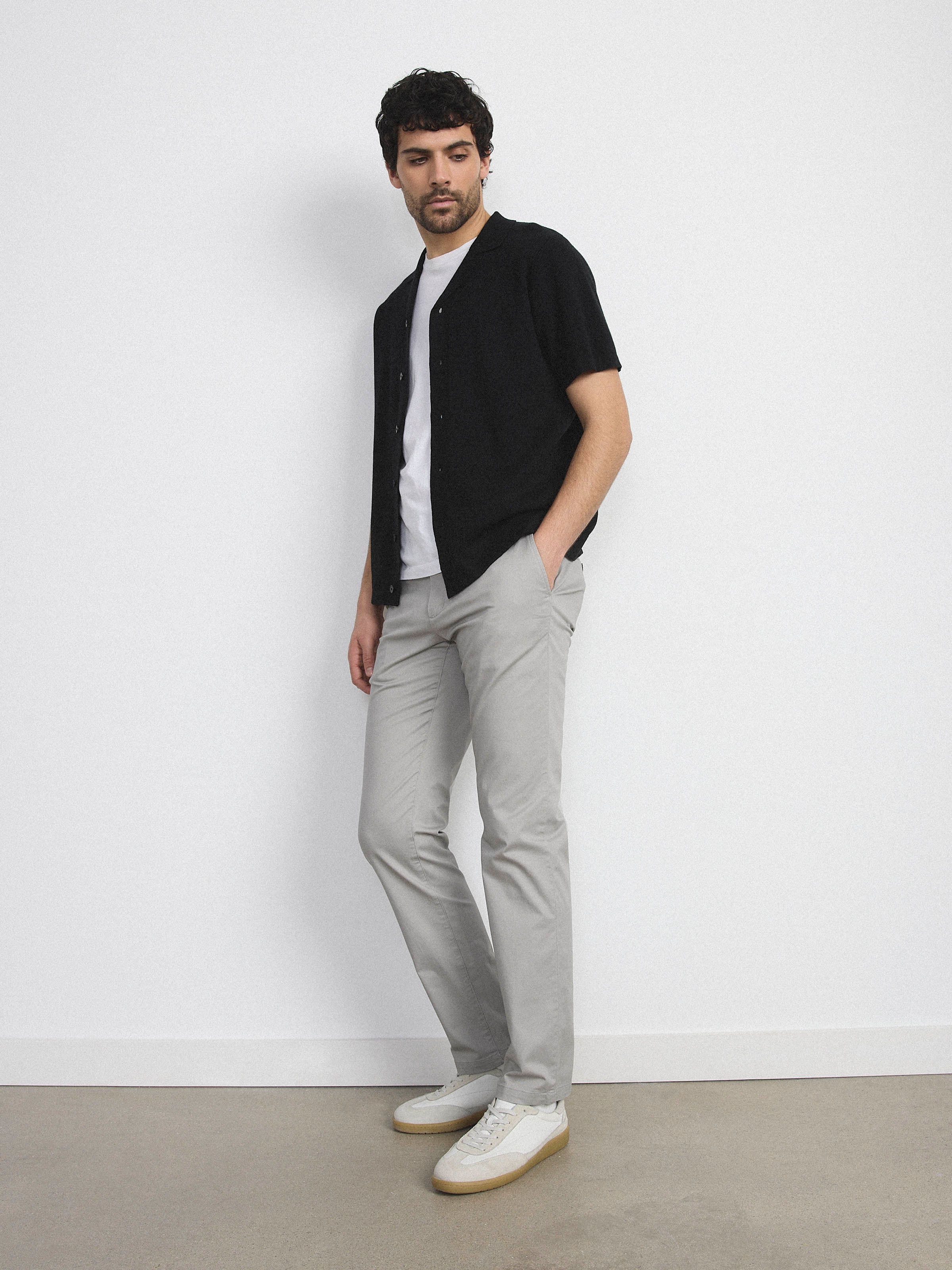 Henry – Slim Fit Chino Trousers Grey