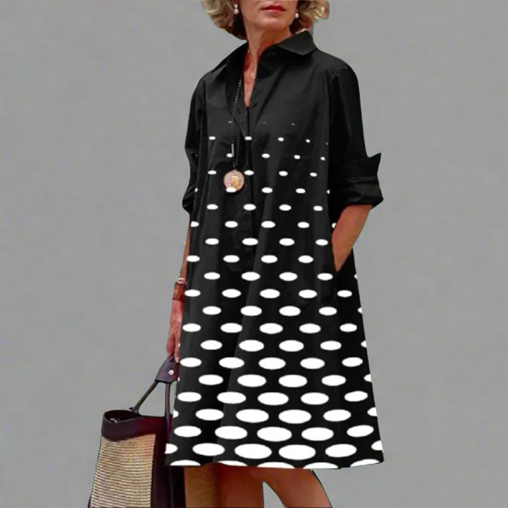 Vega - Unique and Stylish Dot Pattern Dress