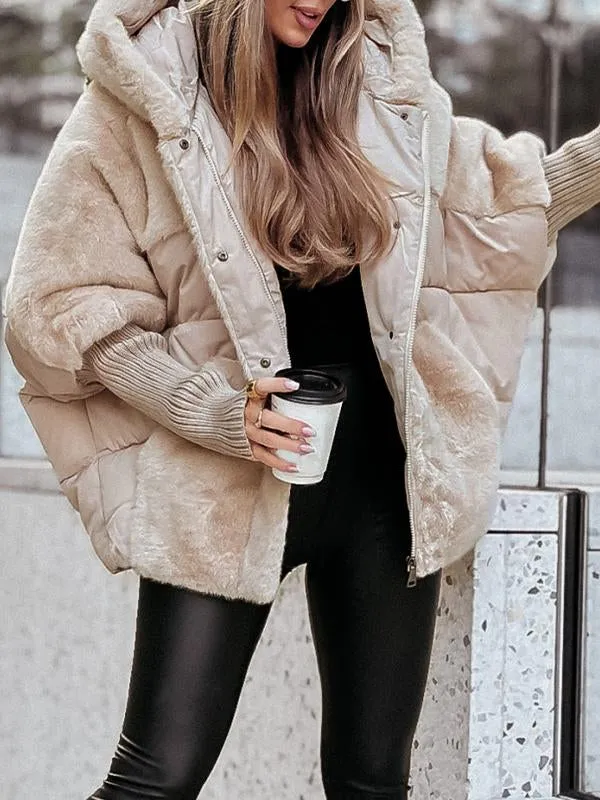 Bomber jacket with hood