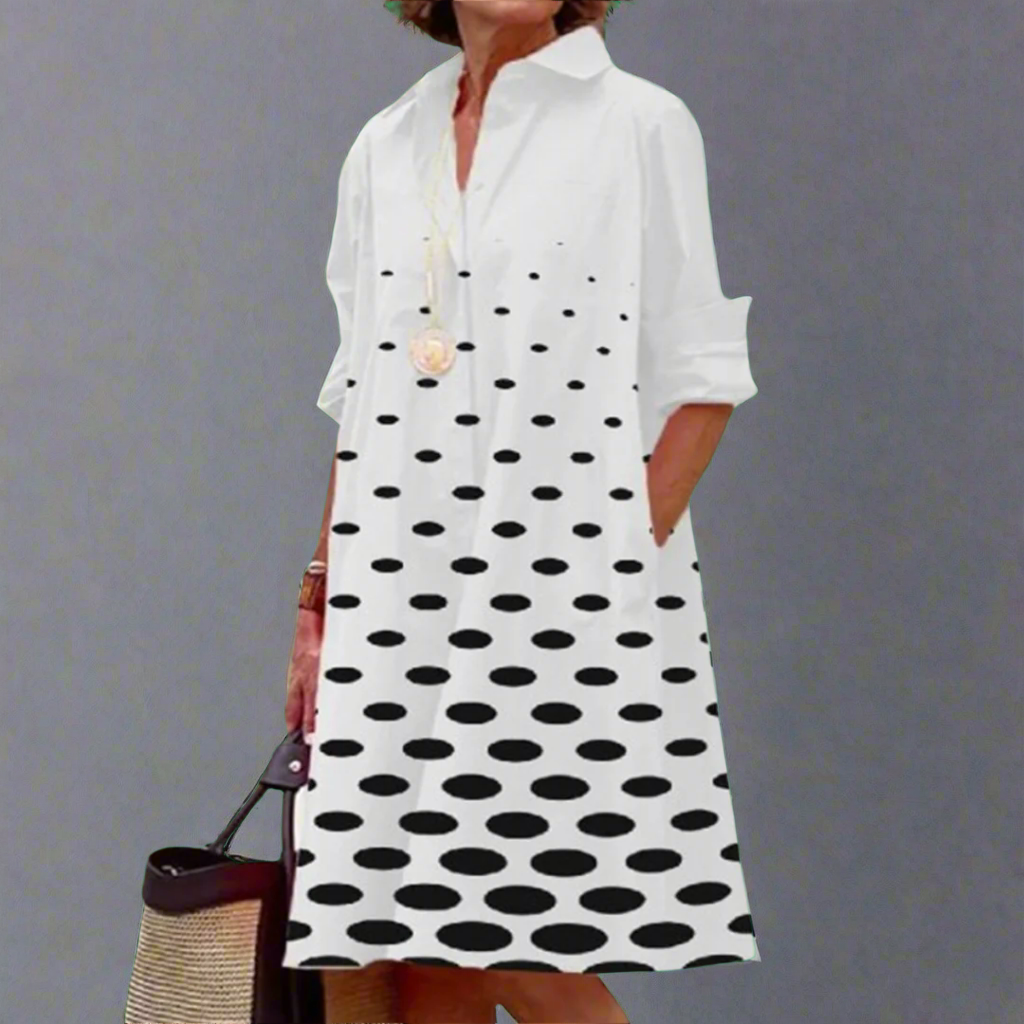 Rhea - Classic Retro Shirt Dress
