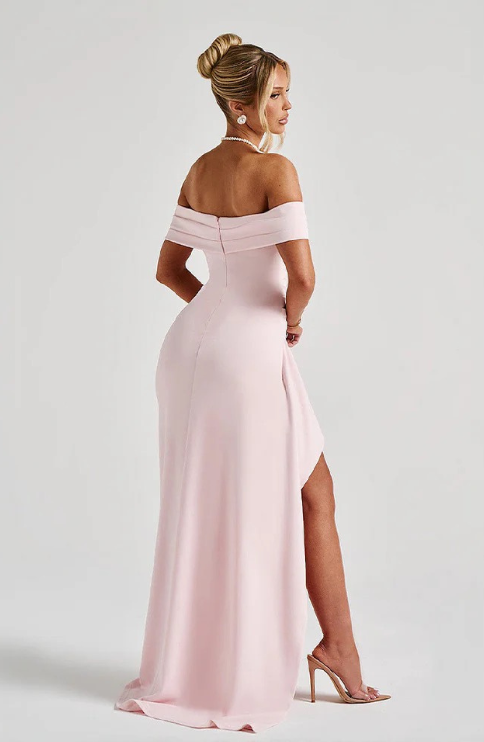 Bianella – Off-Shoulder Thigh-Split Gown