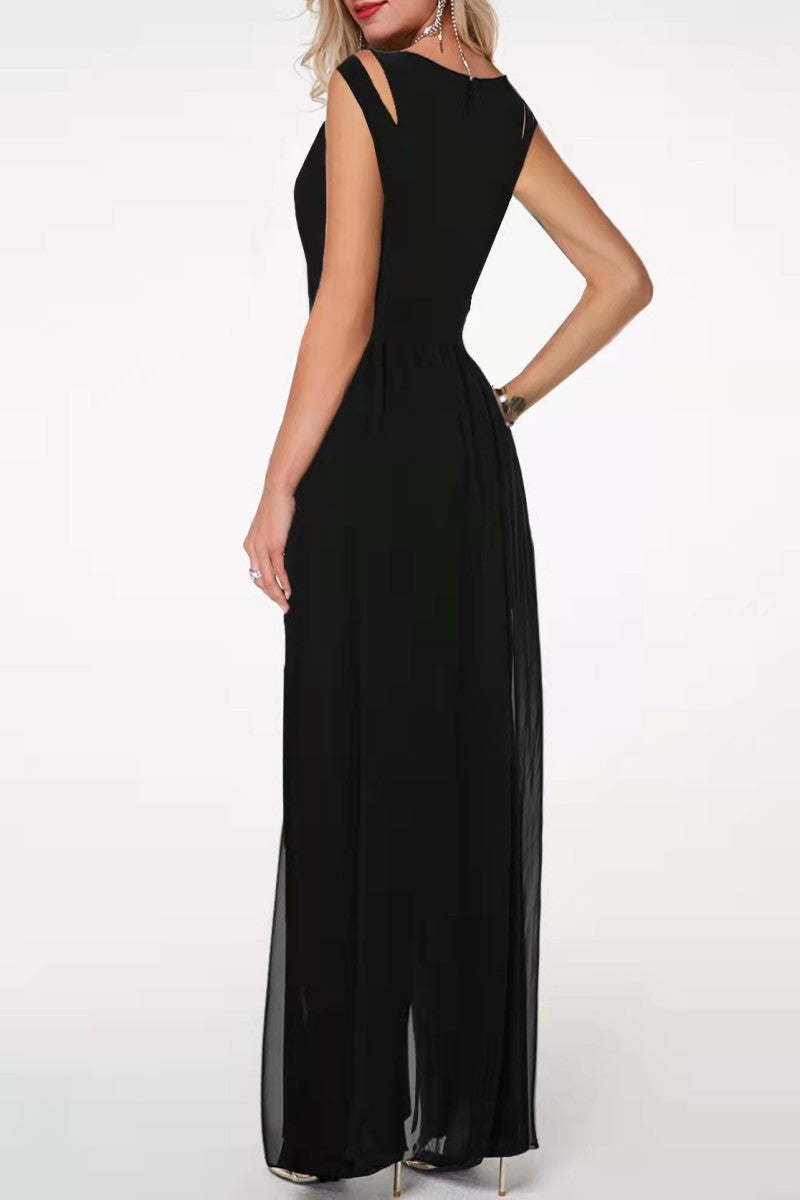 Mildrid – Sheer Panel Maxi Dress
