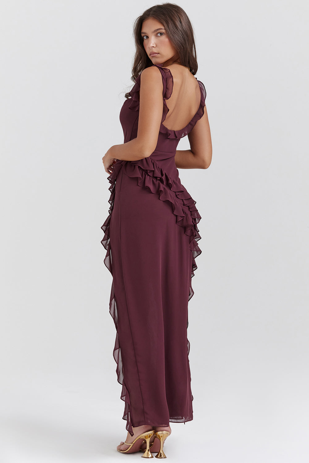 Aurora – Ruffled Asymmetric Gown