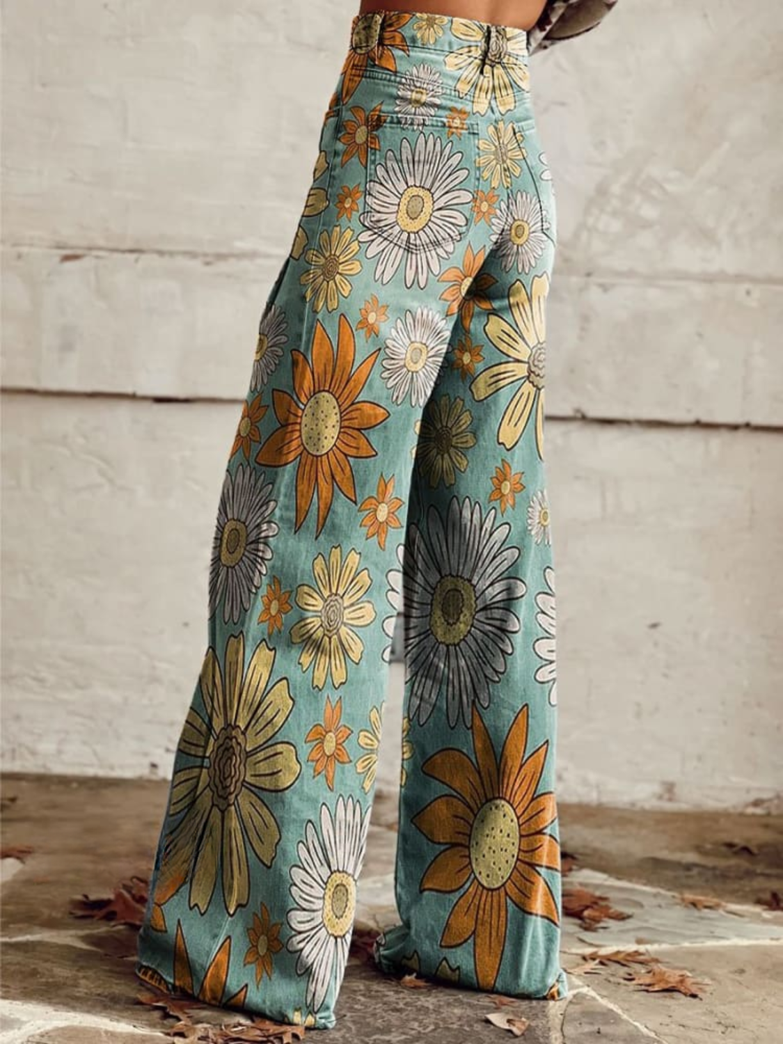 Floriva – Wide Leg Vintage Floral Trousers
