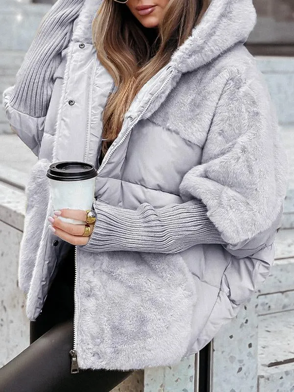 Bomber jacket with hood